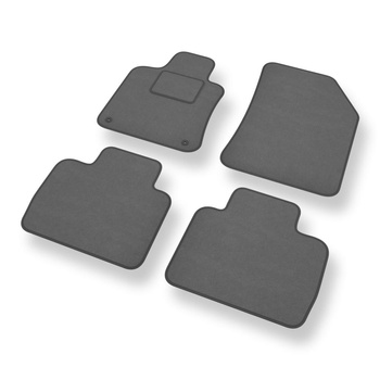 Fußmatten Auto für Peugeot 508 II Limousine, SW (2018-....) - Premium Velours graue Automatten Autoteppiche