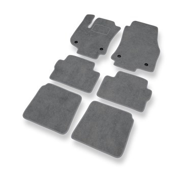 Fußmatten Auto für Opel Zafira B MPV (2005-2012) - Premium Velours graue Automatten Autoteppiche