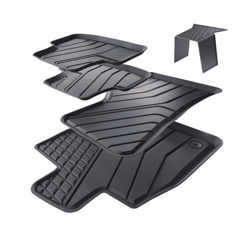 TPE Fußmatten Auto für Volkswagen T-Roc SUV (2017-....) - schwarz Automatten Autoteppiche