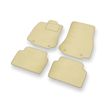 Fußmatten Auto für Jaguar XF I Limousine, Sportbrake (2008-2015) - Premium Velours beige Automatten Autoteppiche