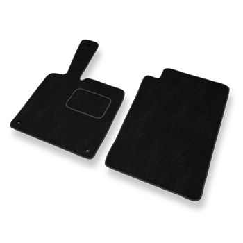 Fußmatten Auto für Smart ForTwo II Hatchback, Cabriolet (2007-2013) - Premium Velours schwarze Automatten Autoteppiche