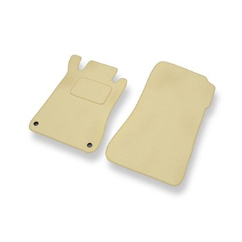 Fußmatten Auto für Mercedes-Benz C Klasse W203 Kombi, Limousine (2000-2007) - Premium Velours beige Automatten Autoteppiche