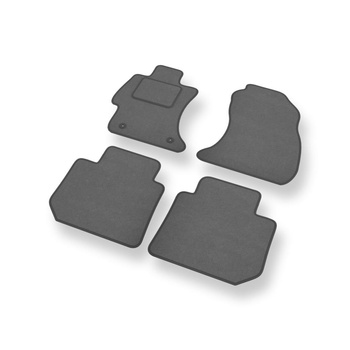 Fußmatten Auto für Subaru Levorg Kombi (2015-2018) - Premium Velours graue Automatten Autoteppiche