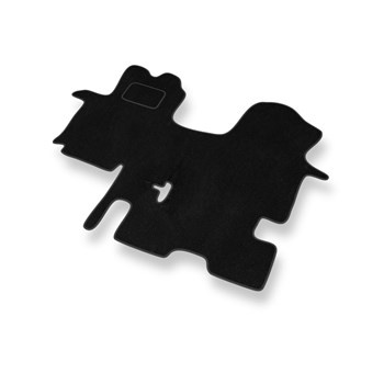 Fußmatten Auto für Renault Trafic II Van (2001-2014) 1+1 - Premium Velours schwarze Automatten Autoteppiche