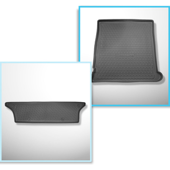 Set Kofferraumschale und angepasste Autoteppiche TPE für: Volkswagen Sharan I Van (1995-08.2010) - 7 Sitze;dritte Sitzreihe demontiert