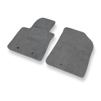 Fußmatten Auto für Hyundai i10 II Hatchback (2012-2019) - Premium Velours graue Automatten Autoteppiche