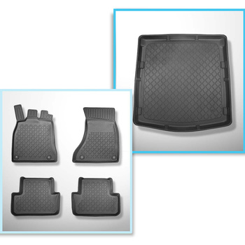 Set Kofferraumschale und angepasste Autoteppiche TPE für: Audi A5 B8 Sportback (2009-09.2016)
