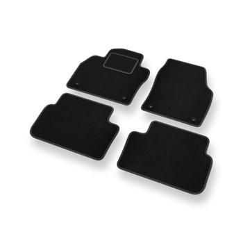 Fußmatten Auto für Seat Ibiza V Hatchback (2017-....) - Premium Velours schwarze Automatten Autoteppiche