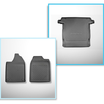 Set Kofferraumschale und angepasste Autoteppiche TPE für: Aixam Crossline Crossover (2005-2010) - 2 Sitze