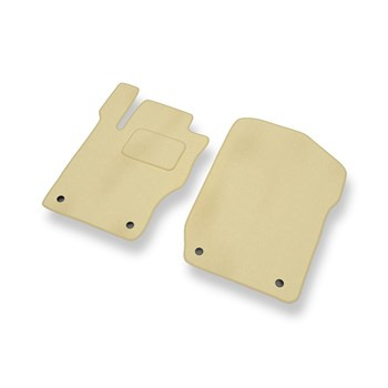 Fußmatten Auto für Mercedes-Benz M Klasse W164 SUV (2005-2011) - Premium Velours beige Automatten Autoteppiche