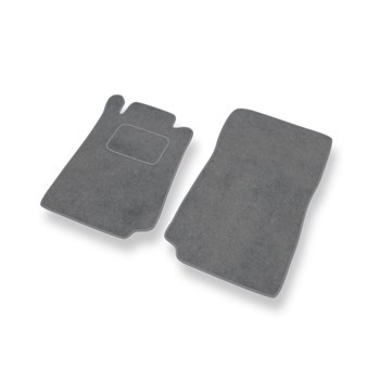 Fußmatten Auto für Mercedes-Benz CLK C208 Coupé (1996-2003) - Premium Velours graue Automatten Autoteppiche