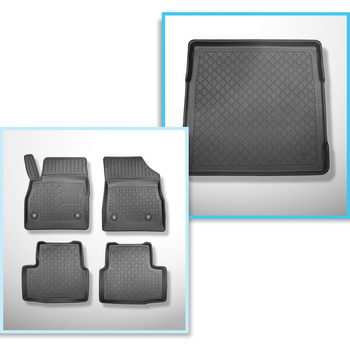 Set Kofferraumschale und angepasste Autoteppiche TPE für: Opel Astra K Sports Tourer (04.2016-12.2021)