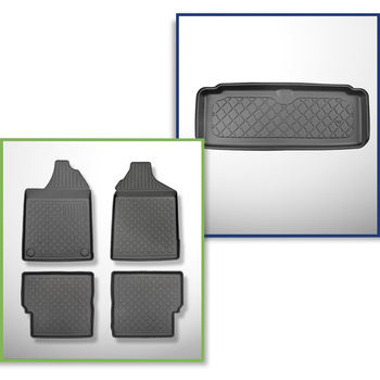 Set Kofferraumschale und angepasste Autoteppiche TPE für: Aixam Crossline Crossover (10.2016-....)