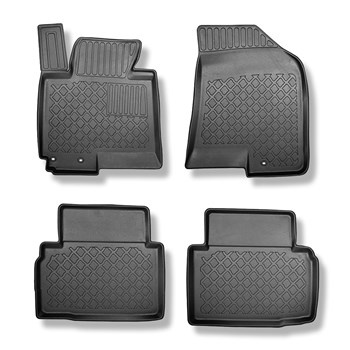 TPE Fußmatten Auto für Hyundai ix35 SUV (2010-06.2015) - schwarz Automatten Autoteppiche