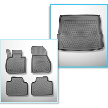 Set Kofferraumschale und angepasste Autoteppiche TPE für: BMW X1 F48 Plug-in Hybrid SAV (03.2020-09.2022)