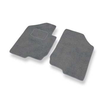 Fußmatten Auto für Kia Carens III MPV (2006-2012) - Premium Velours graue Automatten Autoteppiche