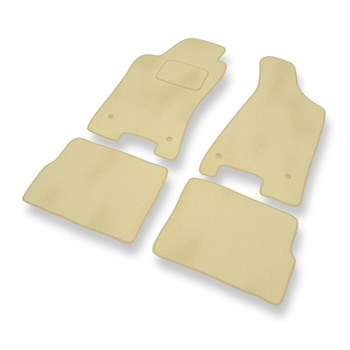 Fußmatten Auto für Audi 80 IV B4 (1991-1996) - Premium Velours beige Automatten Autoteppiche