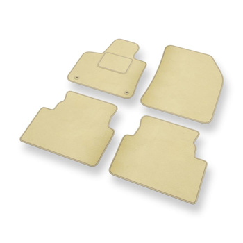 Fußmatten Auto für Citroen C5 Aircross SUV (2017-....) - Premium Velours beige Automatten Autoteppiche