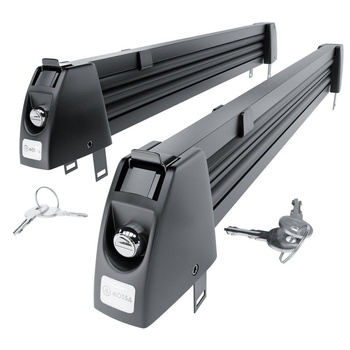 Skiträger auf dem Dachgepäckträger - Ski rack M-7705 - schwarz - für 5 Skipaare oder 4 Snowboards