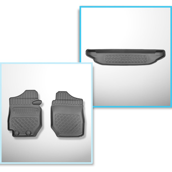 Set Kofferraumschale und angepasste Autoteppiche TPE für: Suzuki Jimny II GJ SUV (10.2018-2020)