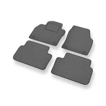 Fußmatten Auto für Seat Ibiza V Hatchback (2017-....) - Premium Velours graue Automatten Autoteppiche