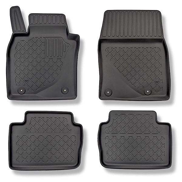 TPE Fußmatten Auto für Mazda 3 IV BP Hatchback, Limousine (03.2019-....) - schwarz Automatten Autoteppiche