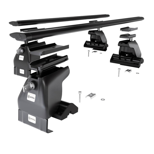 Aluminium-Dachträger für Mazda 2 (2003-2007) - schwarz Dachträger Dachgepäckträger - ohne Montagelemente