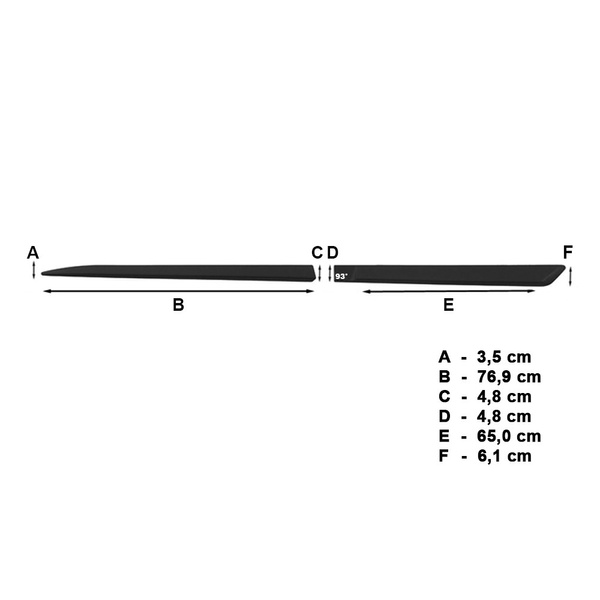 Schwarze Auto Seitenschutzleisten Hyundai ix35 SUV (2010-2015)