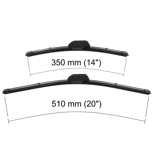 Vordere Scheibenwischer für Daihatsu Terios I SUV (03.1997-12.2005) - Wischerblätter Flach