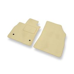 Fußmatten Auto für Renault Talisman I Grandtour, Limousine (2015-2023) - Premium Velours beige Automatten Autoteppiche