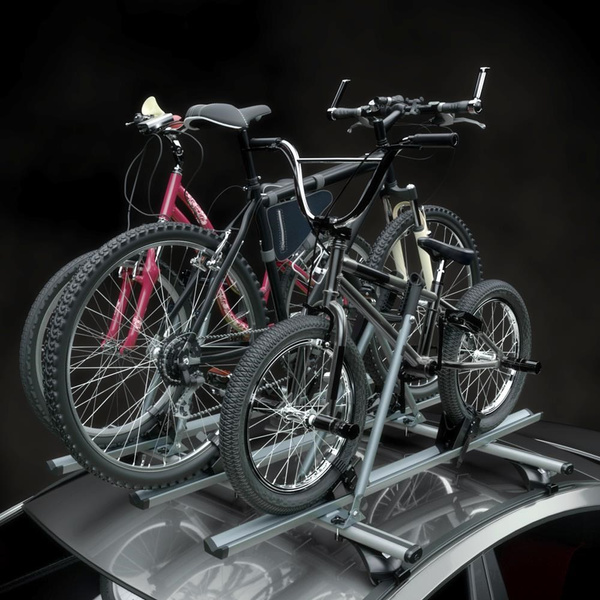 Dachfahrradträger, Dachfahrradhalter mit Schlüssel und Alubalken - 3xM-17