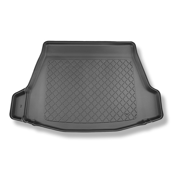 Kofferraumwanne für Toyota bZ4X SUV (07.2022-....) - Kofferraummatte rutschfest Schutzmatte - erhöhte Ladefläche; Varioboden im hoechsten Ebene; linke Ausbuchtung bei Modellen mit Subwoofer