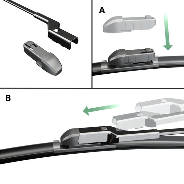 Vordere Scheibenwischer für Volkswagen Passat B6, B7, B8 Limousine, Variant (03.2005-12.2014) - Wischerblätter hybride