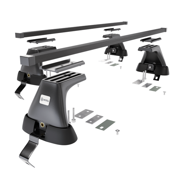Stahl-Dachträger für Skoda Octavia mk II (2009-2012) - schwarz Dachträger Dachgepäckträger - ohne Montagelemente