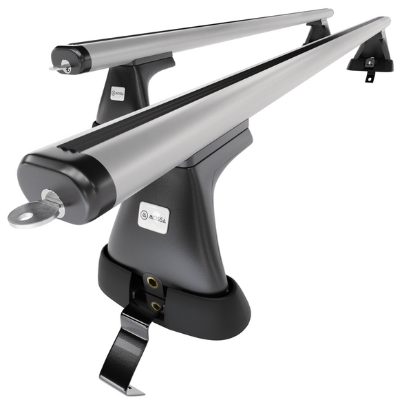 Aluminium-Dachträger für Skoda Octavia mk II (2009-2012) - silbern Dachträger Dachgepäckträger - ohne Montagelemente