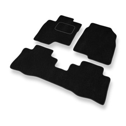 Fußmatten Auto für Chevrolet Captiva II SUV (2011-....) - Premium Velours schwarze Automatten Autoteppiche