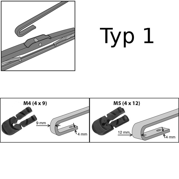 Vordere Scheibenwischer für Citroen Jumpy Van (1996-2019) - Wischerblätter Standard
