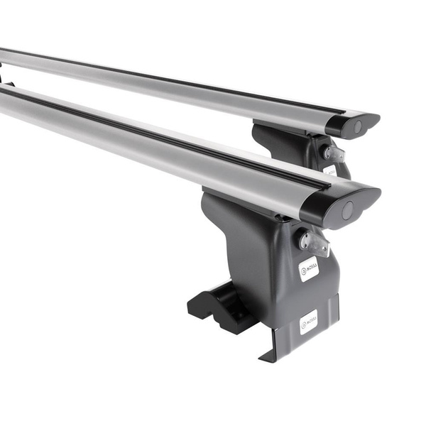 Aluminium-Dachträger für Smart Forfour (2004-2006) - silbern Dachträger Dachgepäckträger - ohne Montagelemente