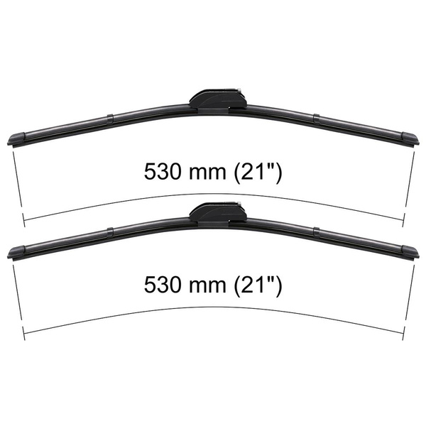 Vordere Scheibenwischer für Volvo S70 Limousine (01.1997-07.2000) - Wischerblätter Flach