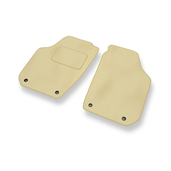 Fußmatten Auto für Skoda Roomster I Van (2006-2015) - Premium Velours beige Automatten Autoteppiche