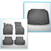 Set Kofferraumschale und angepasste Autoteppiche TPE für: Audi A3 8V Hatchback, Sportback (08.2012-03.2020) - für untere und obere Ladefläche; nicht für e-tron