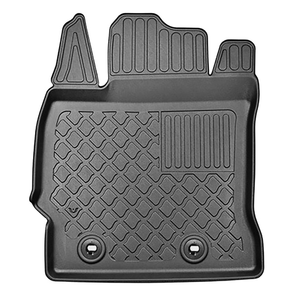 TPE Fußmatten Auto für Toyota Auris II Hatchback (01.2013-12.2018) - schwarz Automatten Autoteppiche - auch mit Hybridantrieb