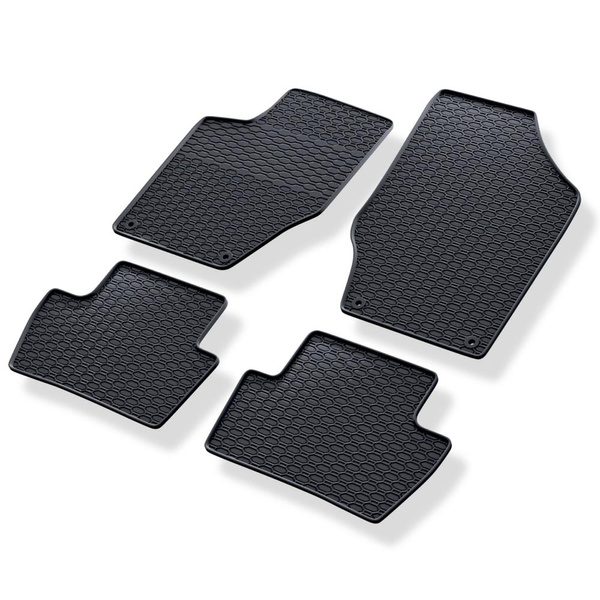 Gummifußmatten Auto für Peugeot 308 I (2007-2015) - schwarz Gummimatten Gummi Fußmatten