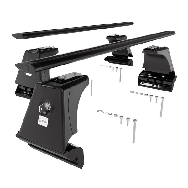 Aluminium-Dachträger für BMW 5er F10 (2010-2017) - schwarz Dachträger Dachgepäckträger - Montagepunkte