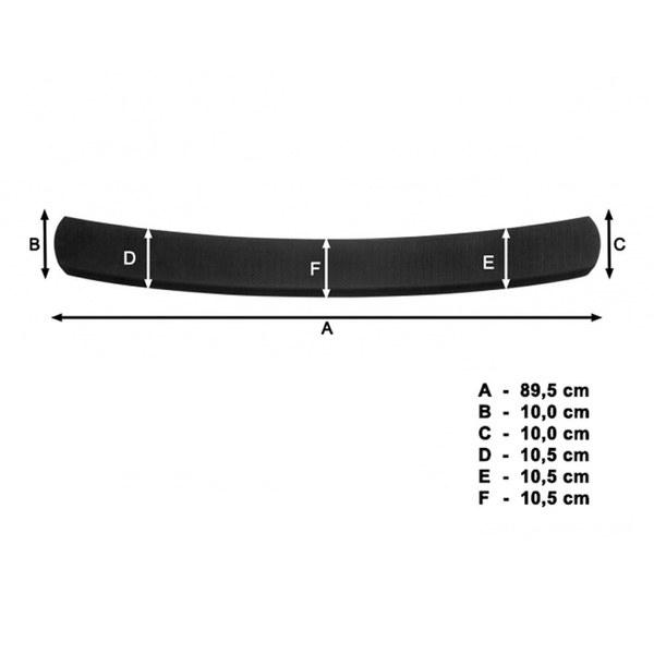 Schwarzer Ladekantenschutz für die hintere Stoßstange Volkswagen Golf VII Variant (2012-2016)