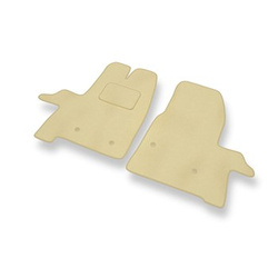 Fußmatten Auto für Ford Transit VIII Van (2013-....) - Premium Velours beige Automatten Autoteppiche