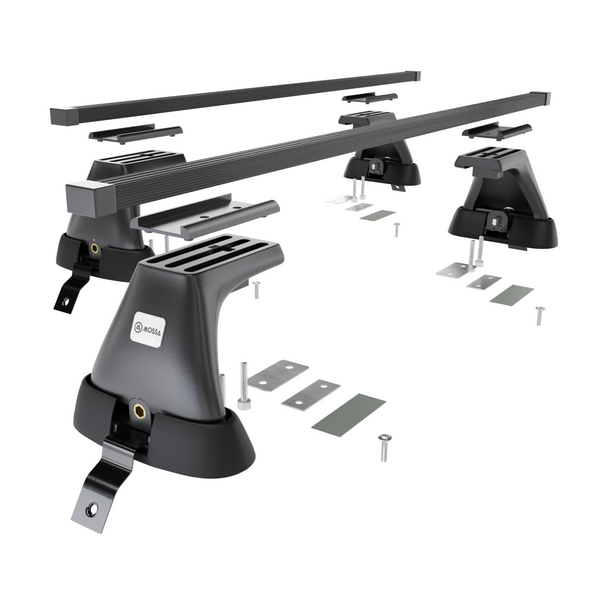 Stahl-Dachträger für Dacia Logan I (2004-2012) - schwarz Dachträger Dachgepäckträger - ohne Montagelemente