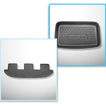 Set Kofferraumschale und angepasste Autoteppiche TPE für: Seat Alhambra II Van (