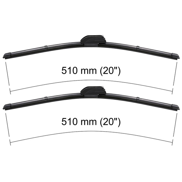 Vordere Scheibenwischer für Volvo S40 I Limousine (09.1995-01.2004) - Wischerblätter Flach