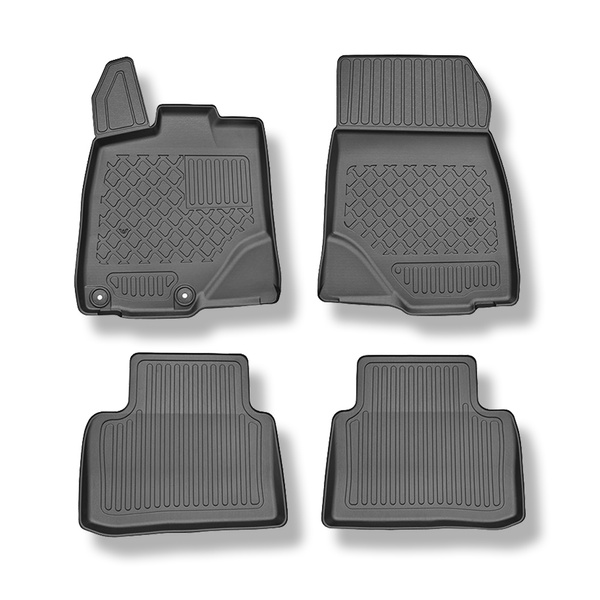 TPE Fußmatten Auto für Peugeot 5008 III Hybrid (mild hybrid) SUV (10.2024-....) - schwarz Automatten Autoteppiche - ohne dritte Sitzreihe